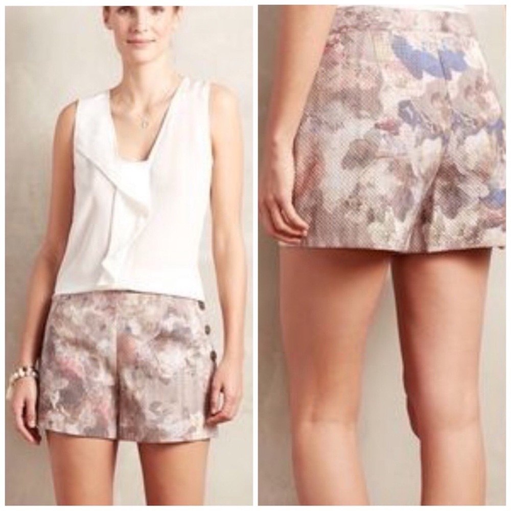 Anthropologie Elevenses Hollyhock Shorts 946